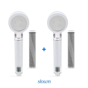 [1+1 세트] 슬로운 4중 올인원필터 에코젠 필터샤워기 녹물제거 샤워기헤드 샤워필터 Slown