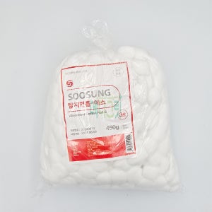 수성 코튼볼 볼형 3호(중형) 450g / 탈지면 롤 슬라이스형 의약외품