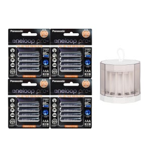 파나소닉 에네루프 PRO 고용량 AAA 충전지 4개입 4세트+렉셀 12구 멀티 충전기