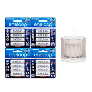 파나소닉 에네루프 AA 충전지 4개입 4세트+렉셀 12구 멀티 충전기 1개
