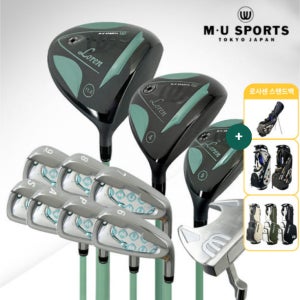 엠유스포츠 풀세트 로렌 11개구성 여성용 로사센골프 백포함 힐크릭 항공커버 포함