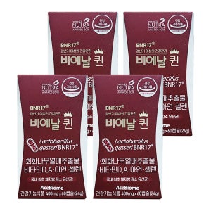 BNR17 비에날퀸 다이어트 유산균 모유유래 갱년기 60캡슐, 4개
