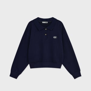 [오아이오아이컬렉션] 써클 와펜 카라 맨투맨 [NAVY]