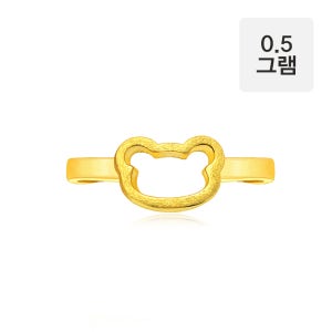 24k 라인 베어 돌반지 0.5g