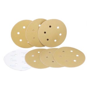 한신연마 원형샌딩페이퍼 원형사포 150mm 6 6홀 낱장 60방