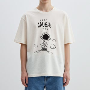 캐릭터 프린팅 오버핏 반팔티 하품찰리 정식 피너츠 라이센스 남녀공용