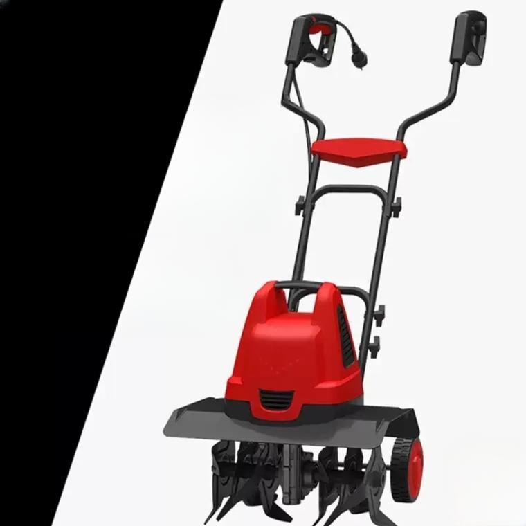 전기 미니관리기 로타리기계 밭가는 로터리 회전 경작기 1500W4칼-0.3m