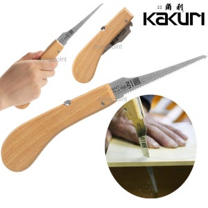 kakuri 포켓100 접이식 쥐꼬리톱 007 (곡선절단) 밤나무핸들 곡선톱 목공톱 공예톱