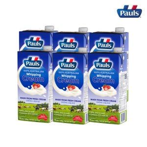 폴스 무가당 카페 베이킹 동물성 휘핑크림 1L, 6개