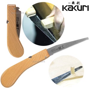 kakuri 포켓100 접이식 정밀톱 009 (정밀절단) 밤나무핸들 미니톱 목공톱 공예톱
