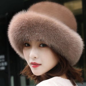여자 털모자 퍼 시베리아 겨울 방한 폭스 페도라 벙거지 사파리 햇 풍성한 인조 토끼 여우