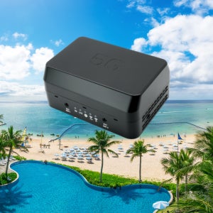 LG유플러스 5G 네트워크 라우터 공사장 현장 근무지 무선 와이파이