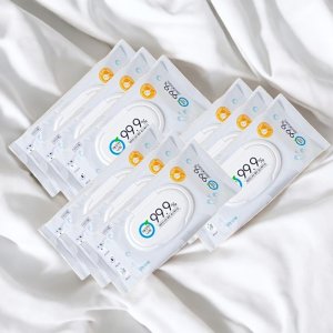 손 알콜 티슈 60매입 간편 데일리 손 소독 세정 살균 끈적임 없는 도톰한 물티슈 10팩