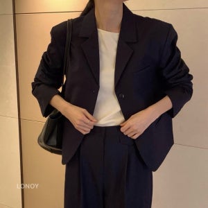 (SALE/당일) 이너프 노이드 자켓 2col 브 랜드공정 네이비 진베이지 여성 정장 가을 INOUF