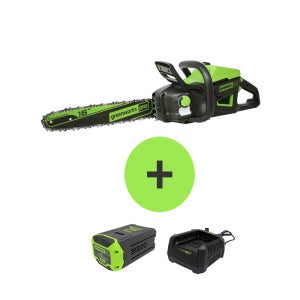 그린웍스 60V 충전 체인톱 8Ah 배터리 충전기 세트 벌목톱 기계톱