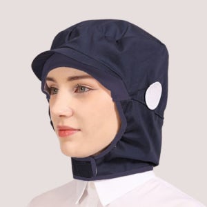 [애플가운] C-335 해썹(HACCP) 식품위생모자, 네이비 색상, 귀 목덮힘, 급식실, 식품공장, 단체 위생모자