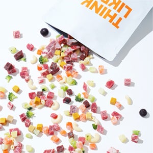 씽크라이크펫 큐브생식 강아지 자연식 수제 사료 밥 소목심+소간+당근+브로콜리+주키니, 1kg, 1개