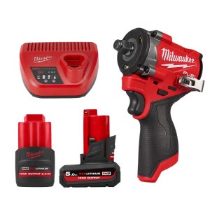 밀워키 충전 임팩렌치 12V 2.5Ah 5.0Ah 컴팩트 M12 FIW2F12-5252X