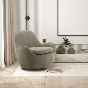 미라지가구 Hug 허그 회전의자 1인 패브릭 안락의자