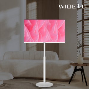 와이드무빙뷰 화이트에디션 삼탠바이미V3 셋트 81cm(32인치) HD 스마트 이동식 TV 중소바이미 유압식 높이조절 삼텐바이미