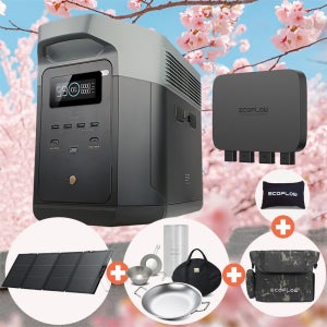 에코플로우 델타2 맥스 2048Wh + 주행충전기 800W 리튬인산철 파워뱅크 캠핑 낚시