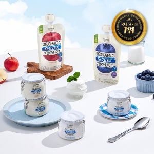 상하목장 유기농 그릭요거트 혼합 PACK (플레인 4입, 무가당 4입 + 사과케일 2입, 블루베리케일 2입) [+상하목장 유기농 그릭요거트 사과케일 120g 2입 증정]_냉장
