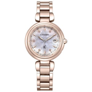 시티즌 크로스씨 여성 메탈 티타늄 손목시계 솔라 에코 드라이브 전파시계 ES9467-71Y