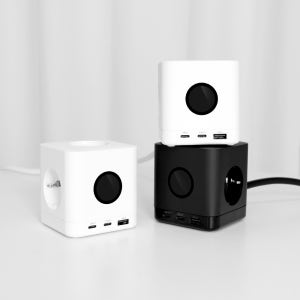 에디토 미니 큐브 멀티탭 GAN 스마트 LCD 타워형 고용량 4000W PD 67W 2m