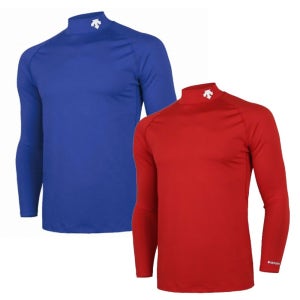 창고방출 데상트 하프넥 루즈핏 언더긴팔티셔츠 S8221ZCO03 레드,블루