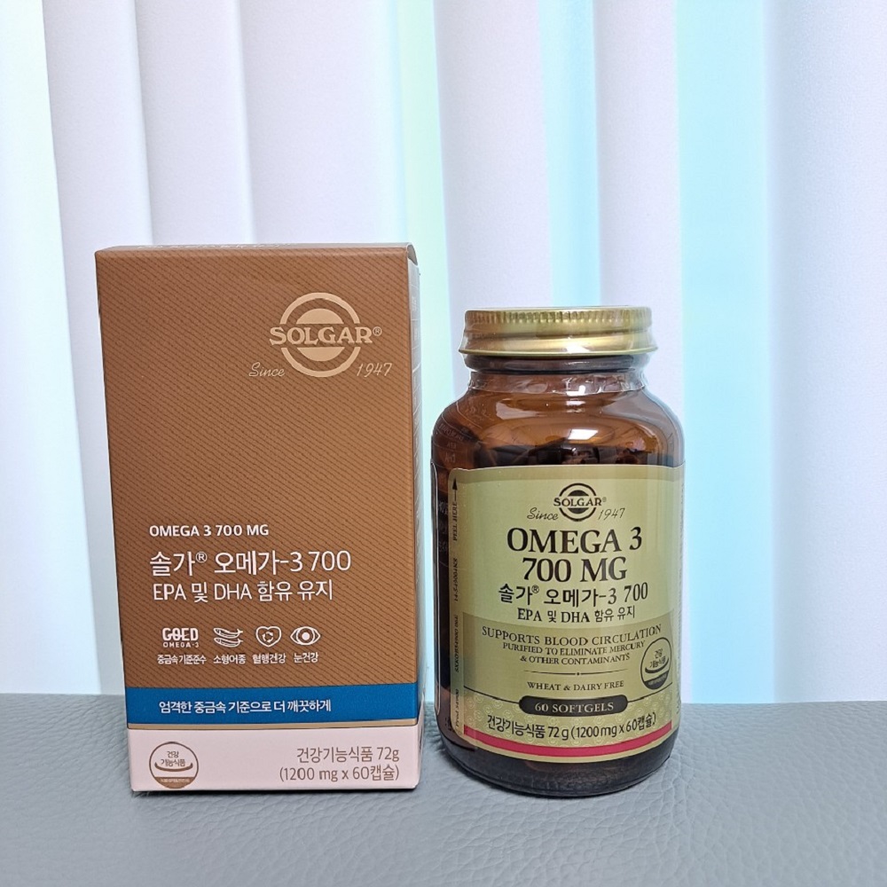 <b>솔가</b> 오메가-3 700 1250mg 60캡슐, 2개