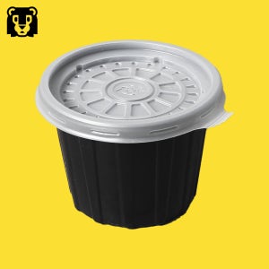 국물용기 BFP 95파이 검정 대 1000개세트(몸통+뚜껑) 국 소스 밥 장국