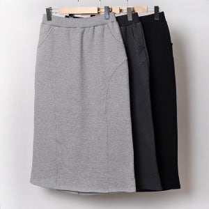 빅사이즈면스커트 B790L502 코튼기모밴딩절개치마 MN