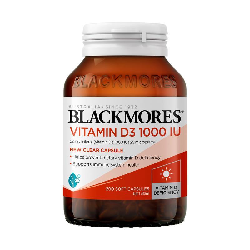 <b>블랙모어스 비타민D3</b> Vitamin D3 1000IU 200캡슐