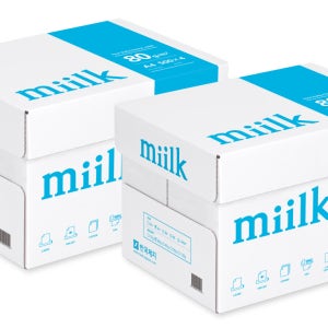 한국제지 밀크 miilk A4 복사용지 80g 5000매 (2500매 x 2BOX) 에이포 밀크지