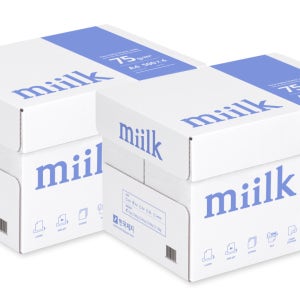 한국제지 밀크 miilk A4 복사용지 75g 5000매 (2500매 x 2BOX) 에이포 밀크지