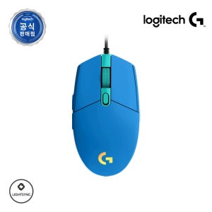 로지텍코리아 공식 G102 2세대 LIGHTSYNC 유선 마우스 블루