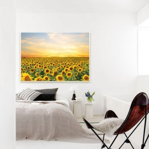 복을 부르는 해바라기액자 120x80cm 캔버스액자 대형그림