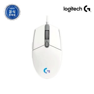 로지텍 코리아 공식 G102 2세대 유선 마우스 화이트
