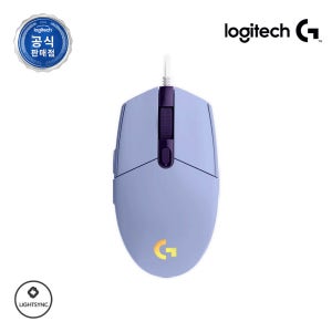 로지텍코리아 공식 G102 2세대 LIGHTSYNC 유선 마우스 라일락