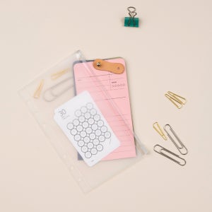 A6 6공 다이어리 바인더 포켓파우치 지퍼백