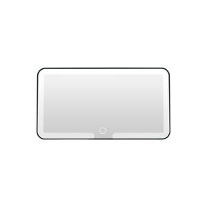 루비바 LED 메이크업 뷰티 미러 자동차 선바이저 여행용 무선 화장거울 터치스크린