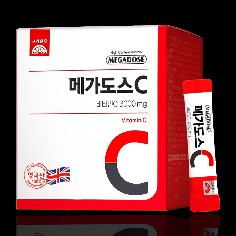 고려은단 메가도스3000 고함량 <b>비타민</b>씨 고용량 메가<b>비타민C</b> 분말 가루 <b>스틱</b> 2개월