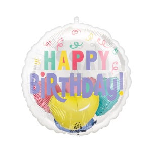 [아나그램] Anagram 파스텔컨페티 생일 인사이더벌룬 은박풍선 50cm