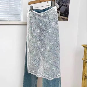 레이어드스커트 속치마 망사 레이스 이너 시스루 레이어드 스커트 랩