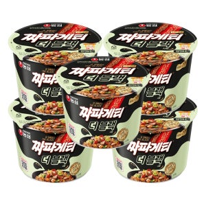농심 짜파게티 더블랙 큰사발면 90g X 5개