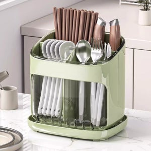 큐브 수저정리함 물빠짐수저통 조리도구 꽂이 보관함 숟가락통 싱크대 수저함