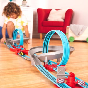 드리븐 풀백 레이싱카 트랙 세트 아이 장난감 자동차 경주 레일 미니카 자동차