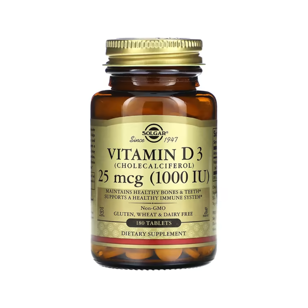 Solgar 솔가 비타민 <b>D3</b> <b>25 mcg</b> (1,000 IU) 180 타블렛