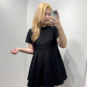 봄 빅사이즈 결혼식 하객룩 여리 원피스 미니 드레스 귀여운 66 77 88 사이즈 블랙 동대문