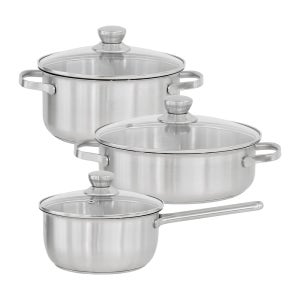한일스텐레스 베이직 바닥3중 IH 스텐냄비 3종 세트 (18편수+20양수+22전골)